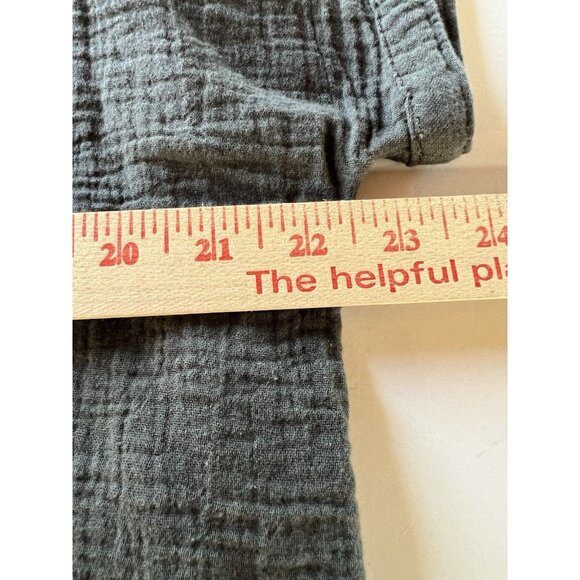 NEW Faherty Dream cotton gauze Desmond top washed black L organic preppy - Picture 7 of 9